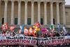 Paris- protesters outside the Assemblée Nationale